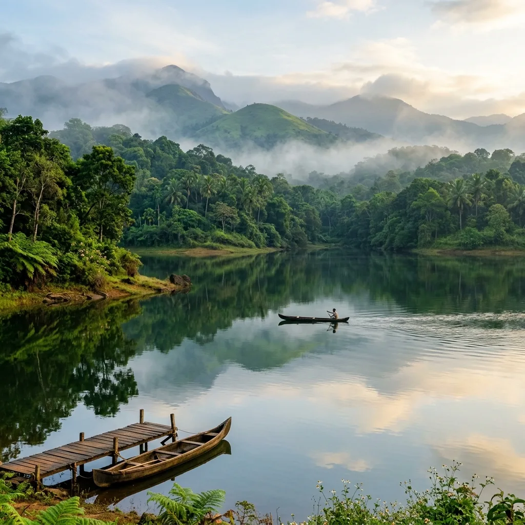 Wayanad Lake and Hills